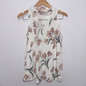 Ginger G Relaxed Sleeveless V Cut out Blouse